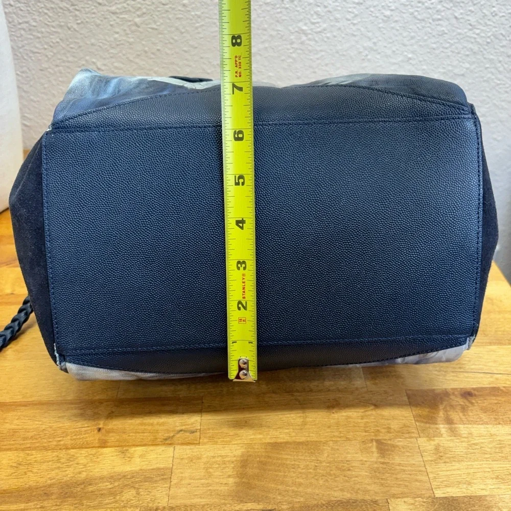 Jerome Dreyfuss Anatole Medium Navy Suede Leather Tie Dye Satchel Crossbody Bag - Picture 10 of 16